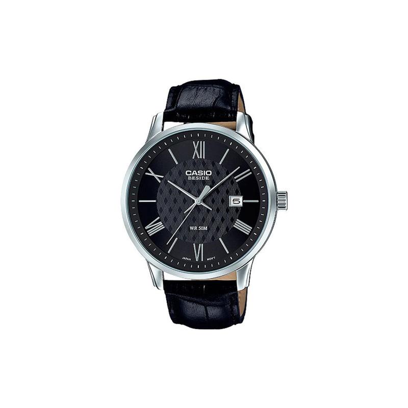 

Watch Elegant and Stylish Men s Quartz Watch Genuine Leather Strap Black BEM-154L-1A чорний