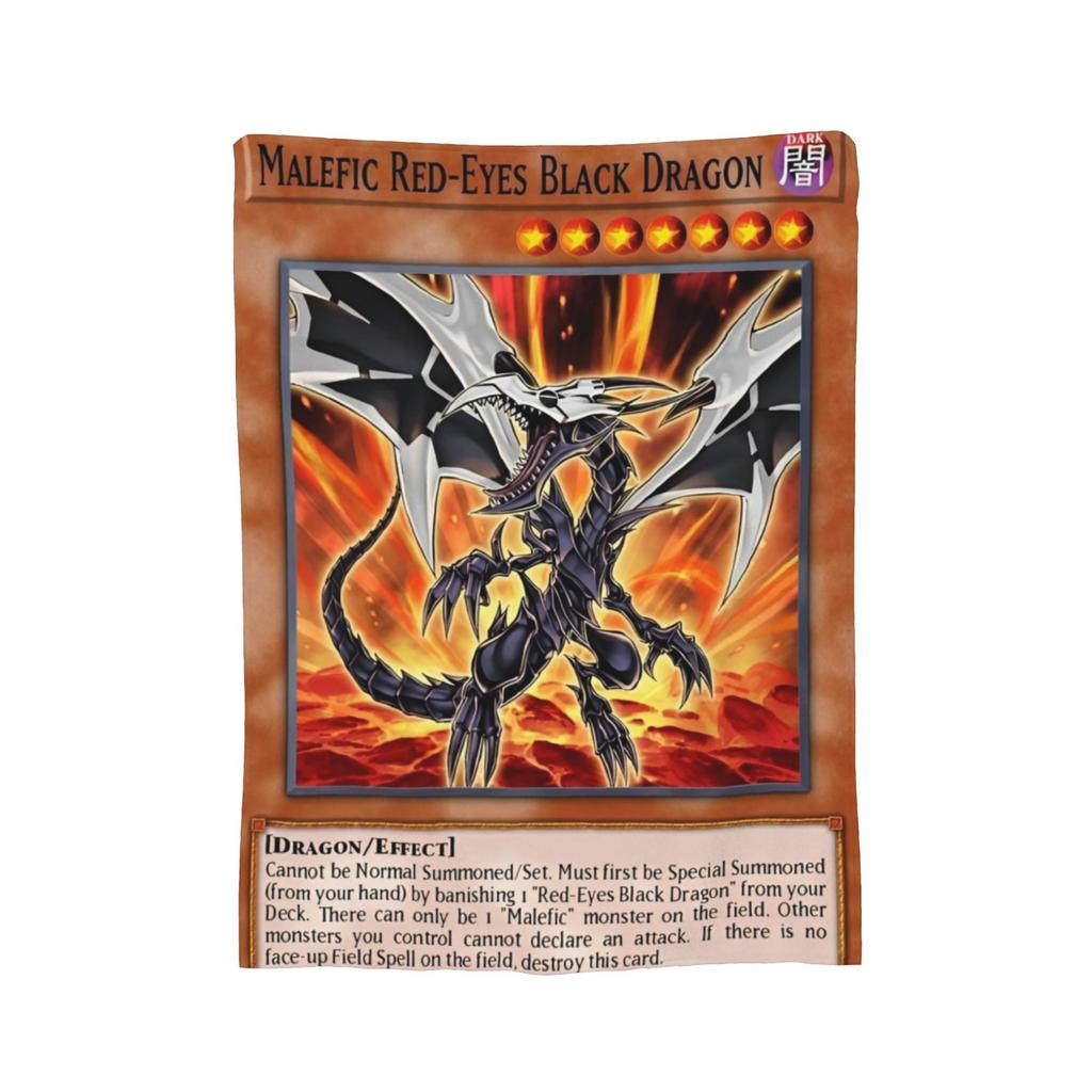 Yu Gi Oh Card Knitted Blankets Flannel Blue Eyes White Dragon Anime Cartoon Super Warm Throw Blankets for Bedroom Sofa Bedspread