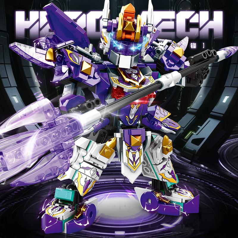 

Меха Воин Модель Супер Герой Фиолетовый Робот Строительные Блоки DIY Сборная Фигурка Мальчик День Рождения Рождественский Подарок Детская Игрушка