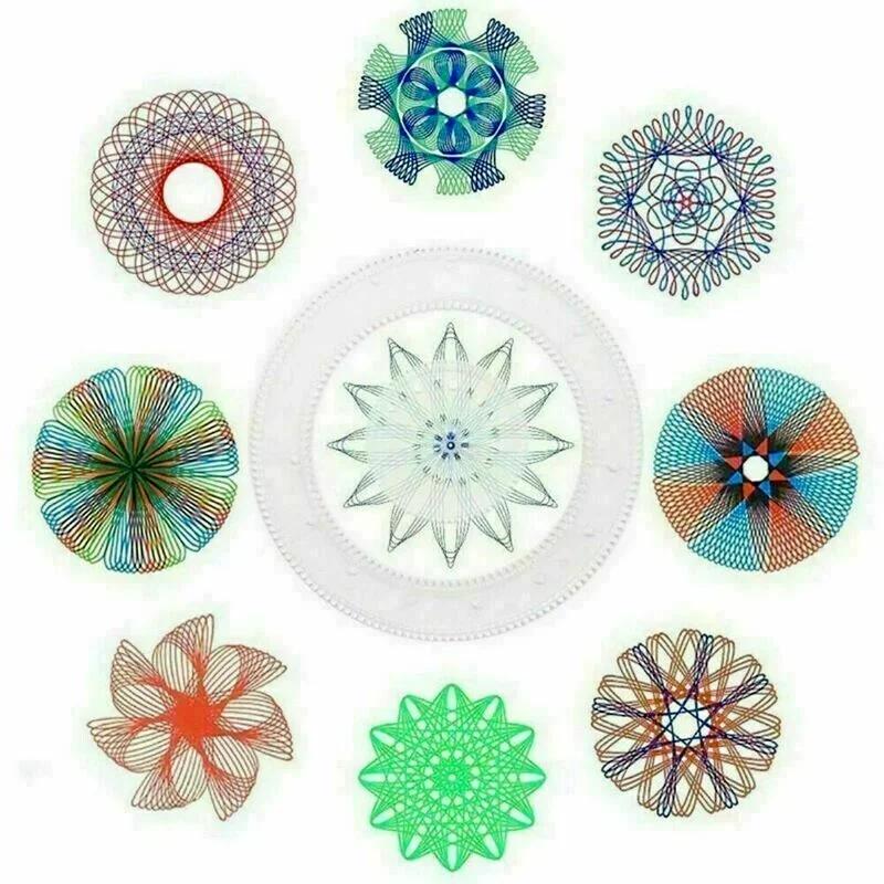 Zinn Zeichenkunst Original Spirograph Design Set Basteln Erstellen Kinderspielzeug