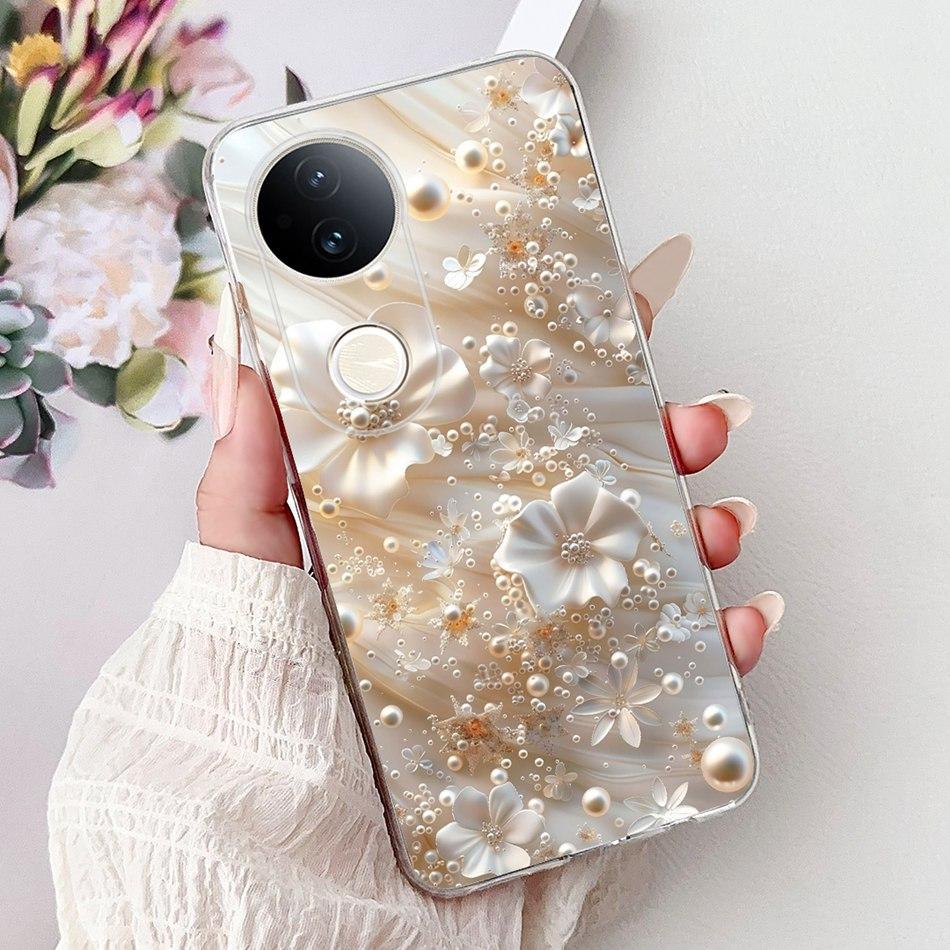 For Vivo S20 Elegant Floral Butterfly Phone Case For Vivo S20 V2429A Soft Silicone TPU Cases