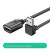USB 2.0 Male To Female 90° Elbow Extension Cable for Charging, Car Use - Up, Down, Left, Right Orientation