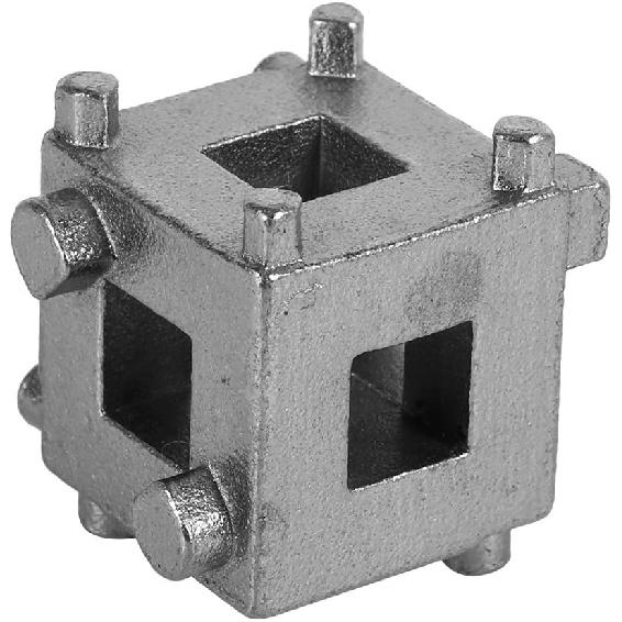 KIMISS Disc Brake Piston, Car Rear Disc Brake Piston Retractor Tool Wind Back Cube Calliper Adaptor (Silver)
