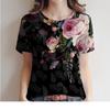 Summer Flower 3D Print T-shirts Women Streetwear Fashion Casual Short Sleeve T Shirt O-neck Tees Tops Clothing