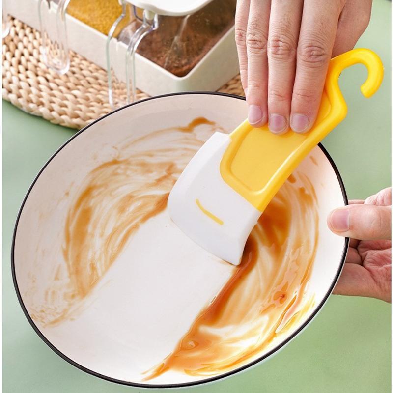 High-Temperature Silicone Scraper Kitchen Bowl Scraper Baking Gadgets Eco-Friendly For Oil Stains Pot Cleaner Accessory Flexible Cleaning Tool