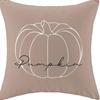 Autumn Pumpkin Maple Leaf Letter Printed Linen Pillow Case Thanksgiving Ambience Decorative Living Room Sofa Backrest Cushion