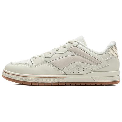 Li Ning Wave PROS Synthetikleder Dämpfung, Abriebfest Niedrige Skateboard-Schuhe Unisex Ecru AEPV069-4