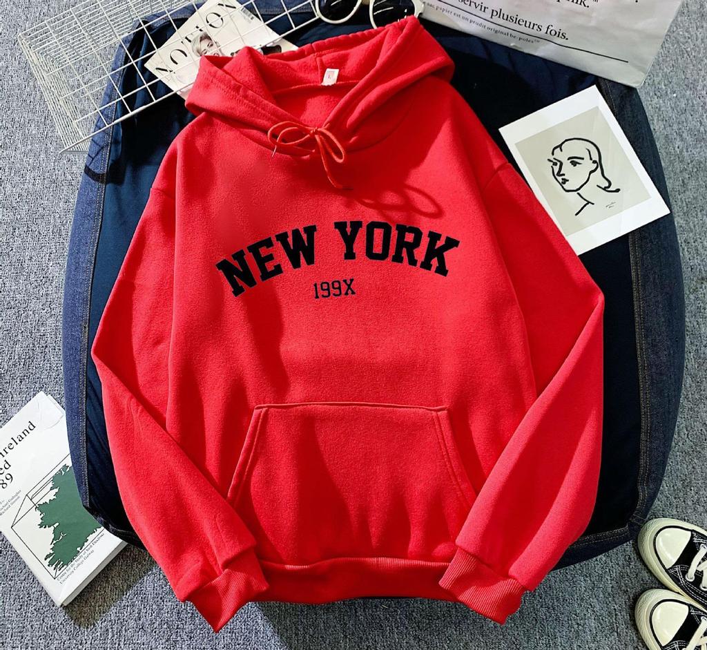 Europäische und Amerikanische Neue Herren- und Damenbekleidung Herbst und Winter Paare Lockeres Oberteil Fleece Hoodie Pullover