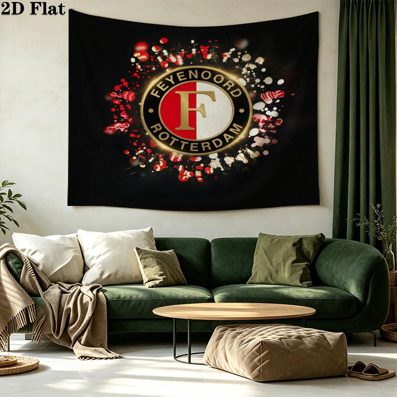 Tapestry z nadrukiem Feyenoord Rotterdam – Dekoracja ścienna do sypialni, akademików i wystroju domu