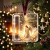 Money Gift Ornament Christmas Acrylic Holder Ornament, Xmas Holiday Cash Transparent with Slot, Tree Hanging Decoration