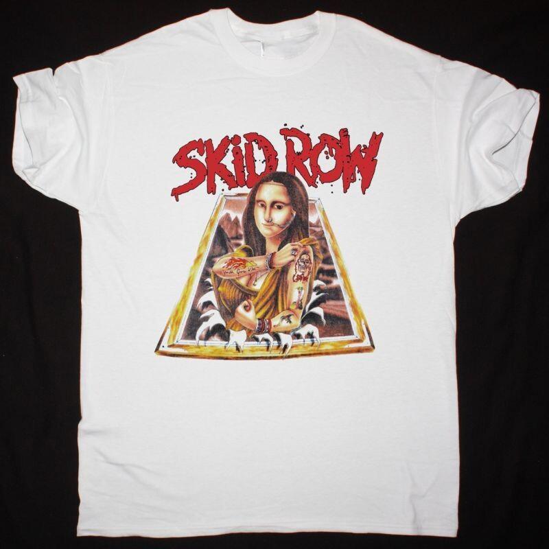 SKID ROW VINTAGE МОНА ЛИЗА 1989 Новая Редкая Белая Мужская S-34XL Футболка РЕПРИНТ T739 Унисекс Футболка XXXXL