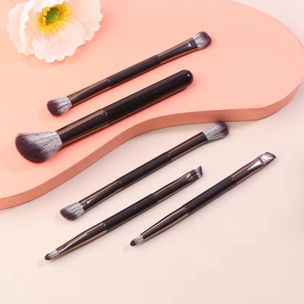 Double-ended Eyeshadow Brushes Set Eyebrow Pencil Cosmetic Brush Kit Travel Makeup Brush Set Girl
