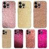Pink Glitter Soft Transparent Phone Case Cover for iPhone 16 15 14 13 12 11 Pro Max XR 8 7 Plus XS Max Shockproof Shell Fundas