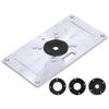 Woodworking Engraving Machine Flip Board Router Table Insert Plate Trimming Machine Flip Board 23.5x12x0.8cmBlack