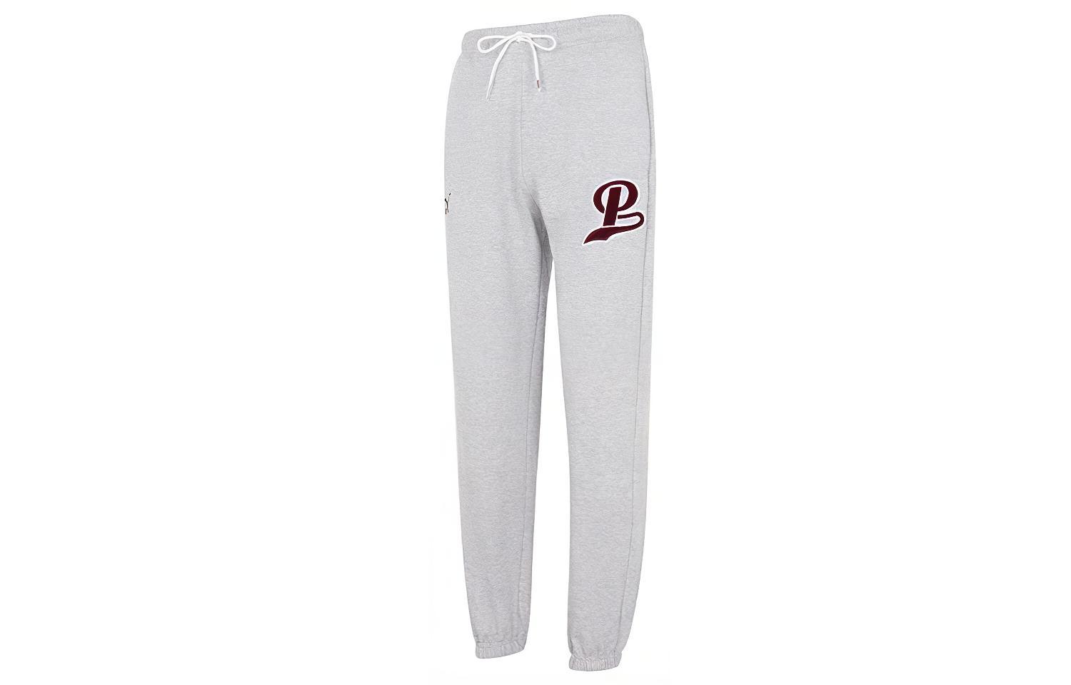 PUMA Knitted Sweatpants Men s Gray Moderate Cuffed Pants 539269-04 L