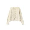Small Fresh Horn Buckle Twist Knitted Cardigan Sweater Women's Autumn New Design Sense Chic Niche Top