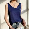 Women's Summer Silk Camisole, Satin V-Neck Top, Unique Base Layer.