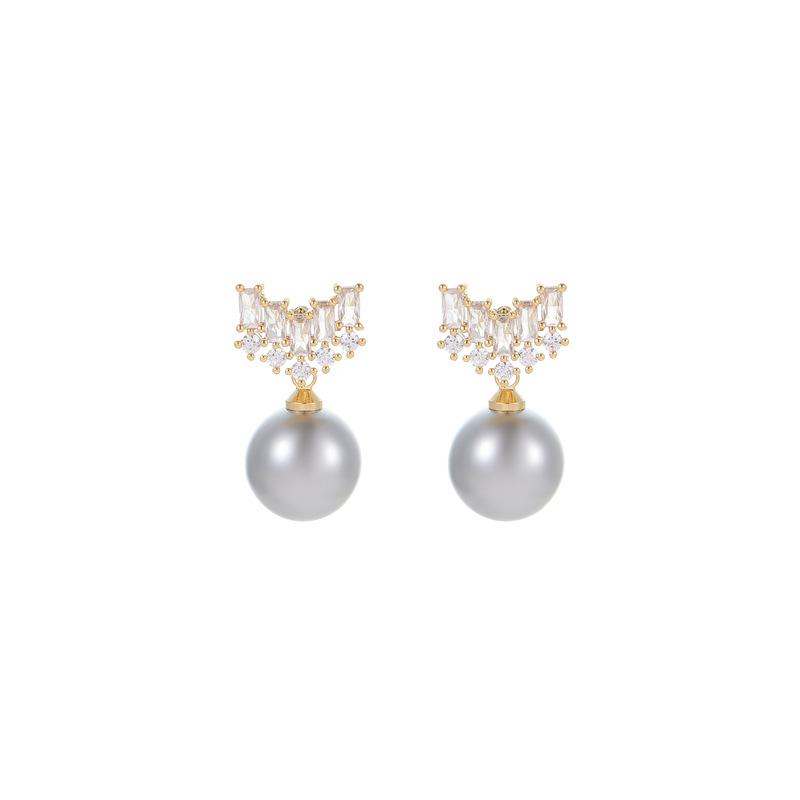 Earrings Niche Design Micro-Inlaid Zircon High-End Sense Super Flash Versatile Temperament Small Fragrant Style Earrings