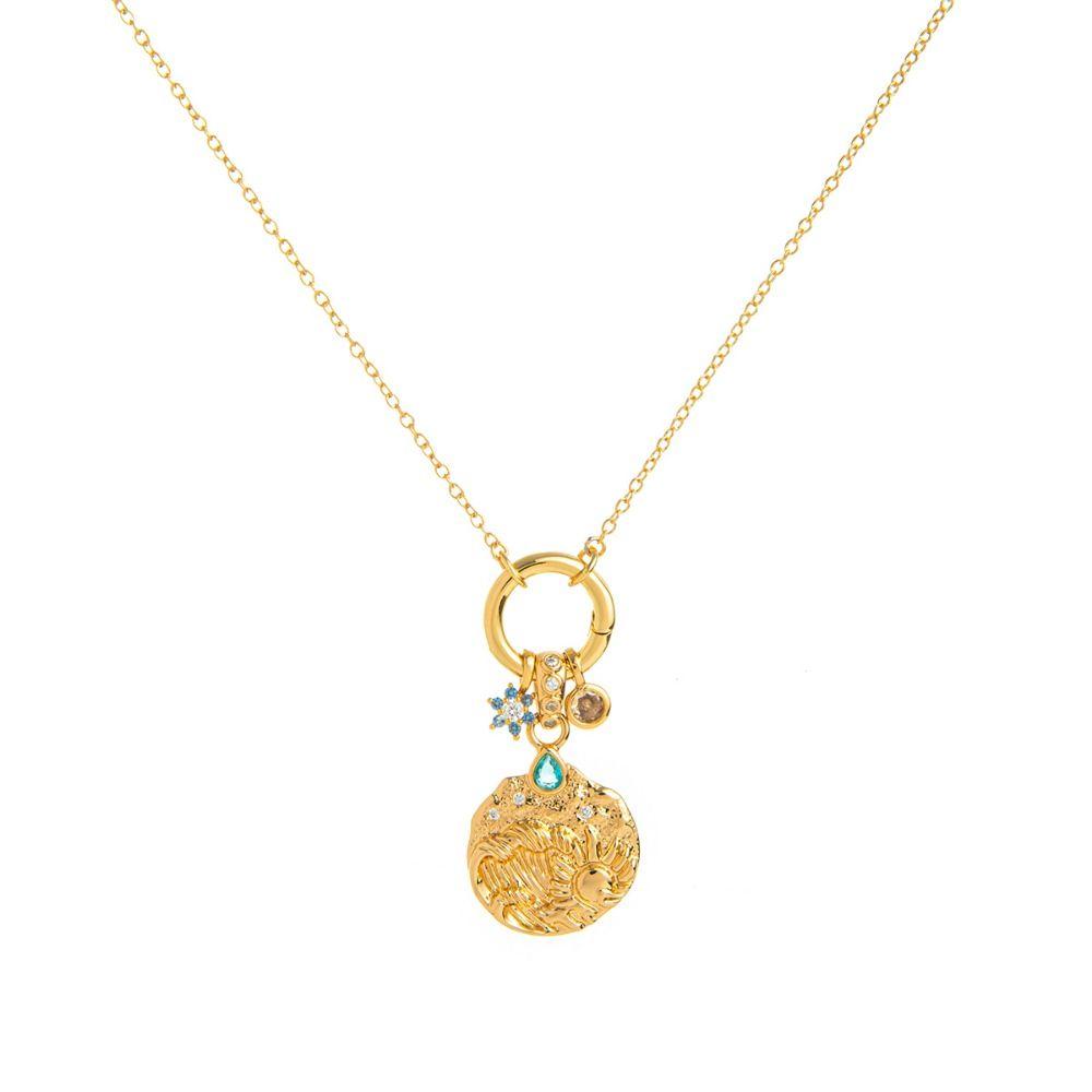 Retro European Style Butterfly Pendant Gilded Crystal Chain Choker  Travel