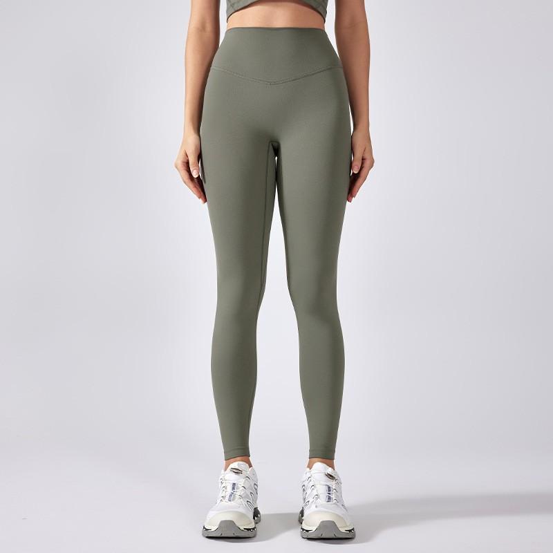 High Waist Yoga Leggings Women Stretchy Slim Fit Workout Pants Seamless Design Outdoor Fitness Wear