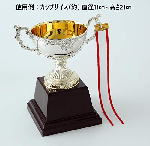 Czerwona Taśma Chorągiewkowa z Selvedge, 2,4 cm x 25 cm (Opakowanie zbiorcze 20 sztuk) z pisakiem odpornym na rozmazywanie. Idealne na Trofea, Puchary, Zwycięzców, Nagrody i Ceremonie.