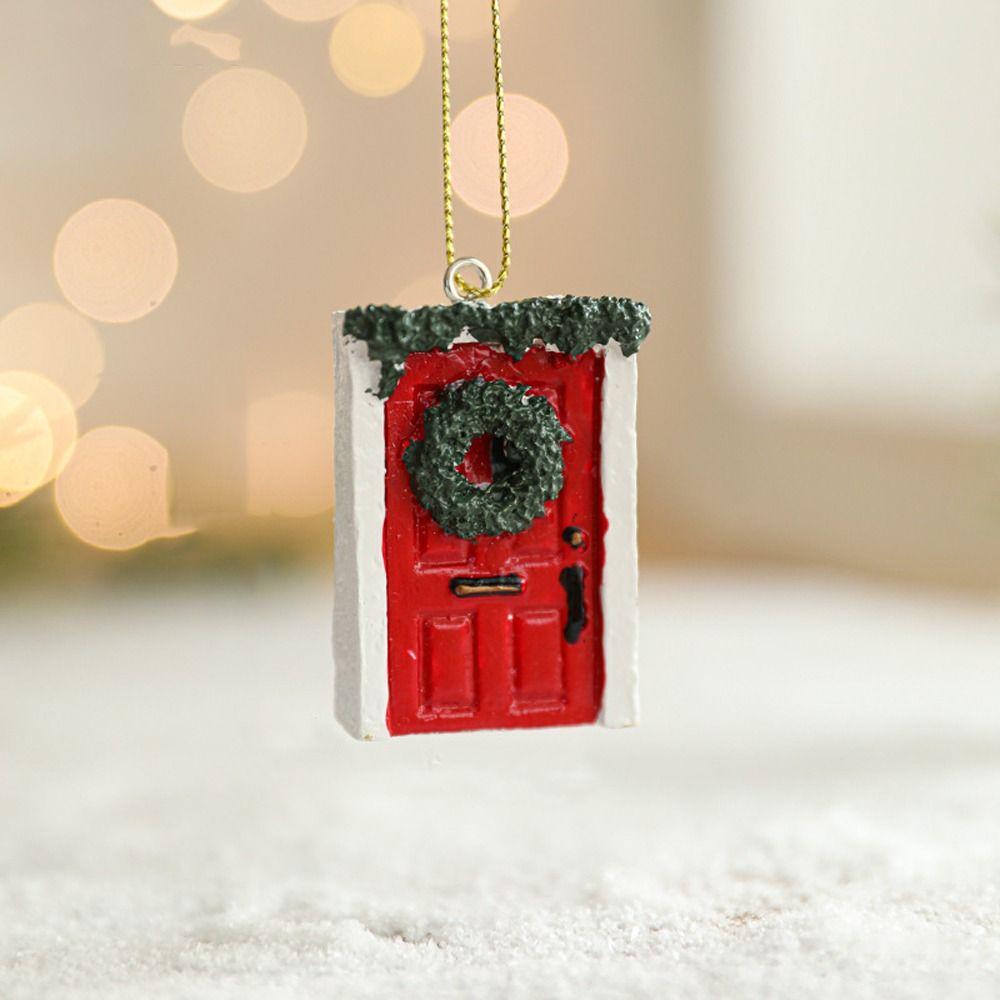 Red Christmas Elk Snowmen Pendant Xmas Tree Hanging Ornaments  Merry Christmas Decoration