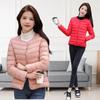 Padded Clothes Women's Light and Short Winter New Down Padded Clothes Fashion Round Neck Slim Liner Warm Padded Jacket