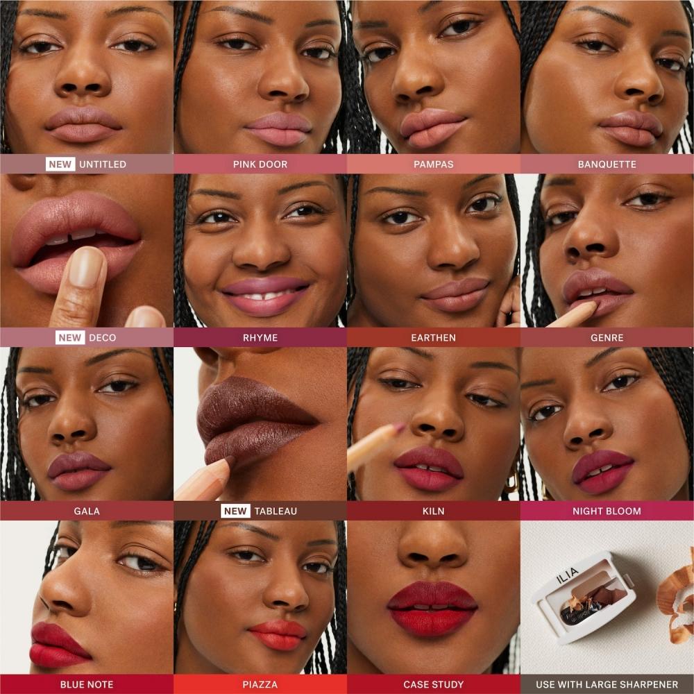 Ilia Lip Sketch Hydrating Lipstick + Lip Liner Crayon 0.08 Oz Genre Mauve Brown