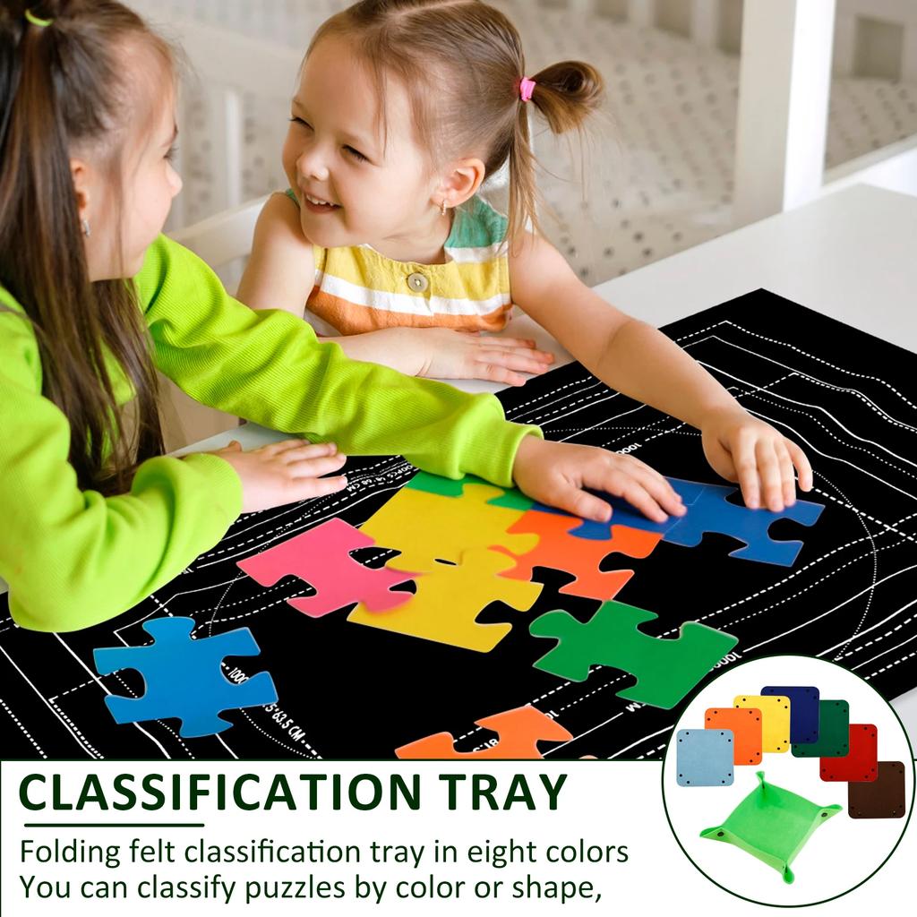Puzzles Mat Jigsaw Roll Felt Mat Play Mat Puzzles Blanket For Up To 2000 Pieces Puzzle Accessories Portable Travel Storage Bag
