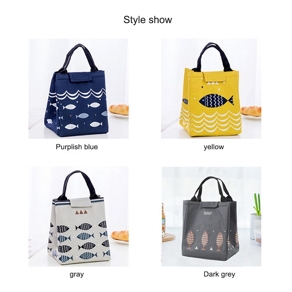 Thick Aluminum Foil Insulation Bag Cute Lunch Small Fish with Rice Bag Handcuffs Waterproof Box Package Picnic Bag Children's Meal Bag