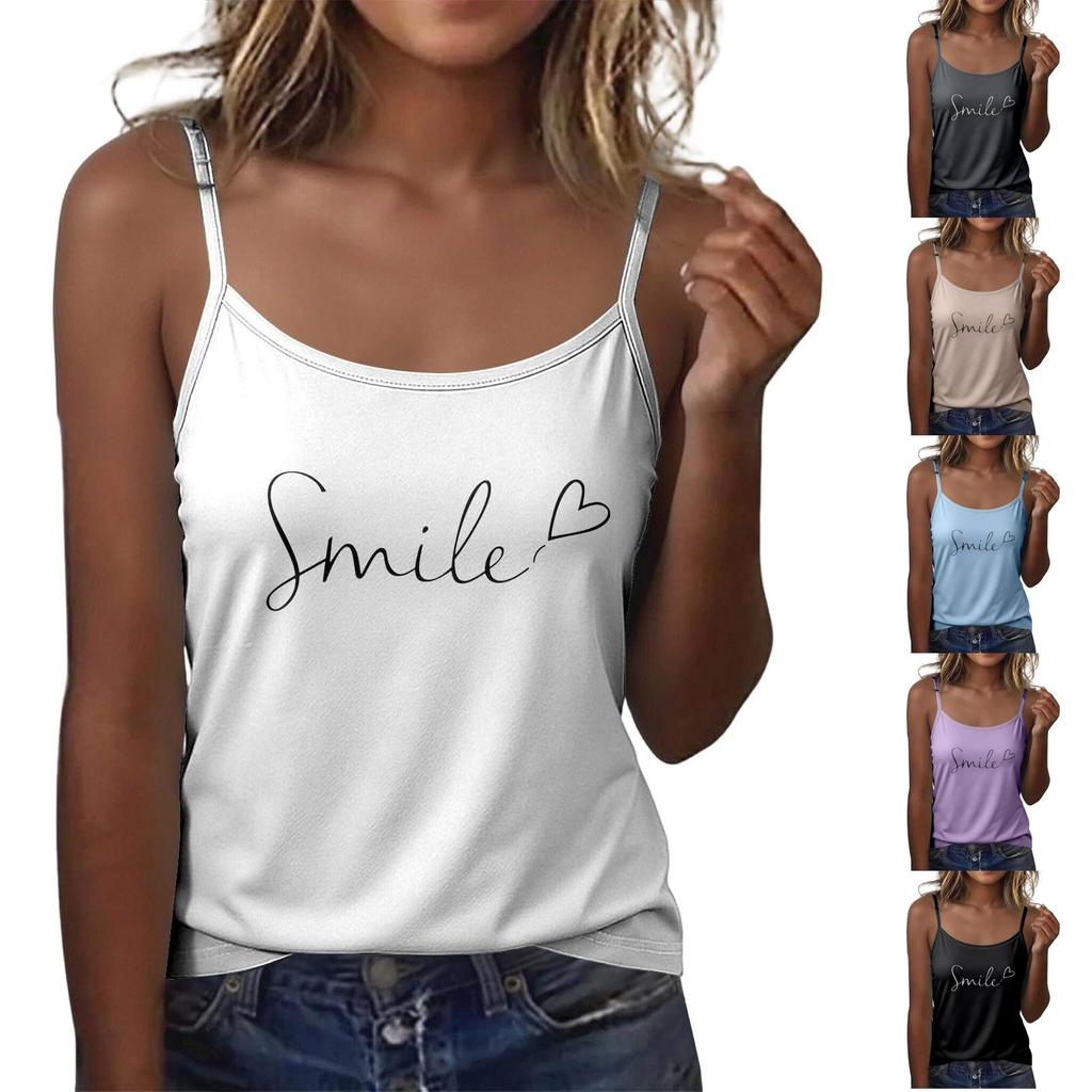 Women's Basic Sleeveless Slim Fit Stretchy Camisole Tank Top with Round Neck and Adjustable Straps Suitable for Layering and Casual Wear