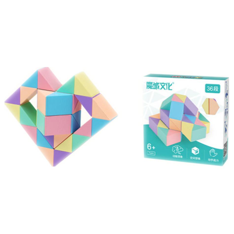 Moyu Macaron Magic Ruler 24/36/48/60/72Section Folding Snake Speed Puzzle Magic Ruler Magic Snake Educational Toy Gifts For Kids