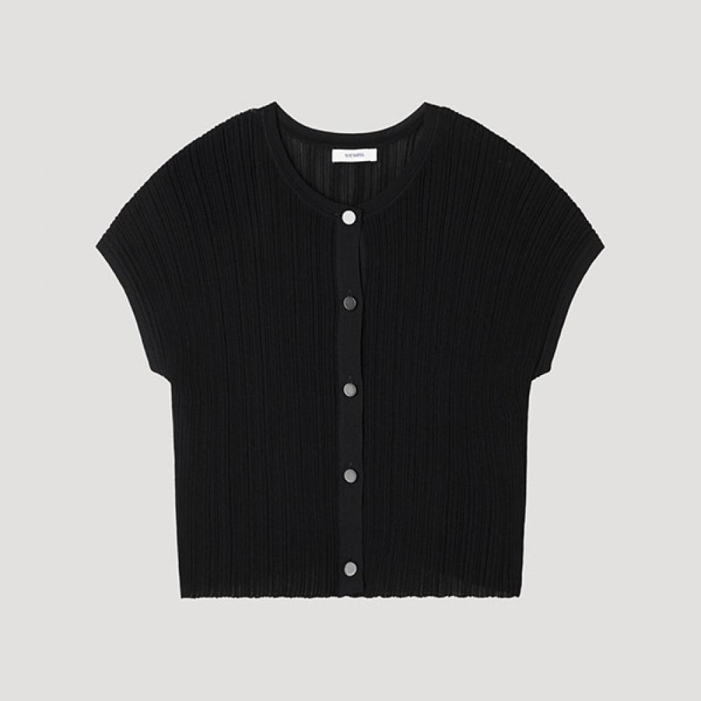 

[She S miSS] Ribbed Cap Sleeve Knit SSkpop22120 blacks/55