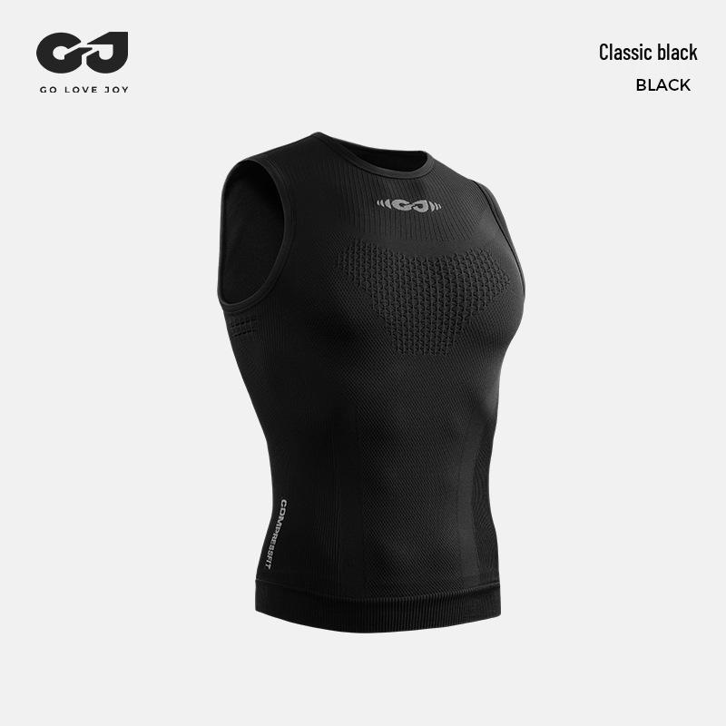 

Мужская быстросохнущая тренировочная майка без рукавов - Дышащая, эластичная и подчеркивающая мышцы для спорта и фитнеса (JS01) XL