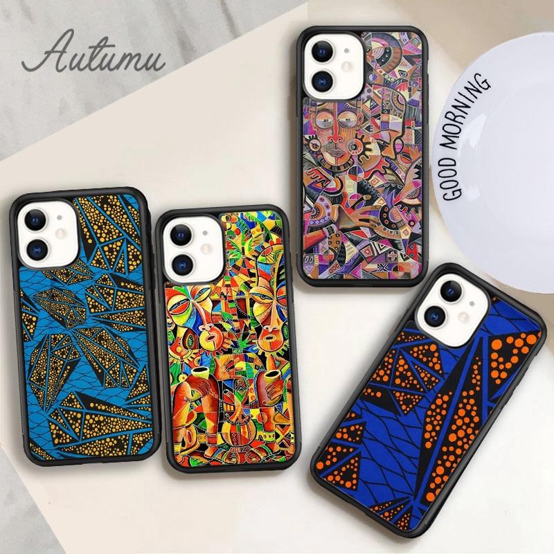 

Abstract African Art Pattern Phone Case for iPhone 11 12 13 14 Pro Max mini X XR XS SE 2020 6S 7 8 Plus Galaxy S21 S22 shell iPhone 6plus