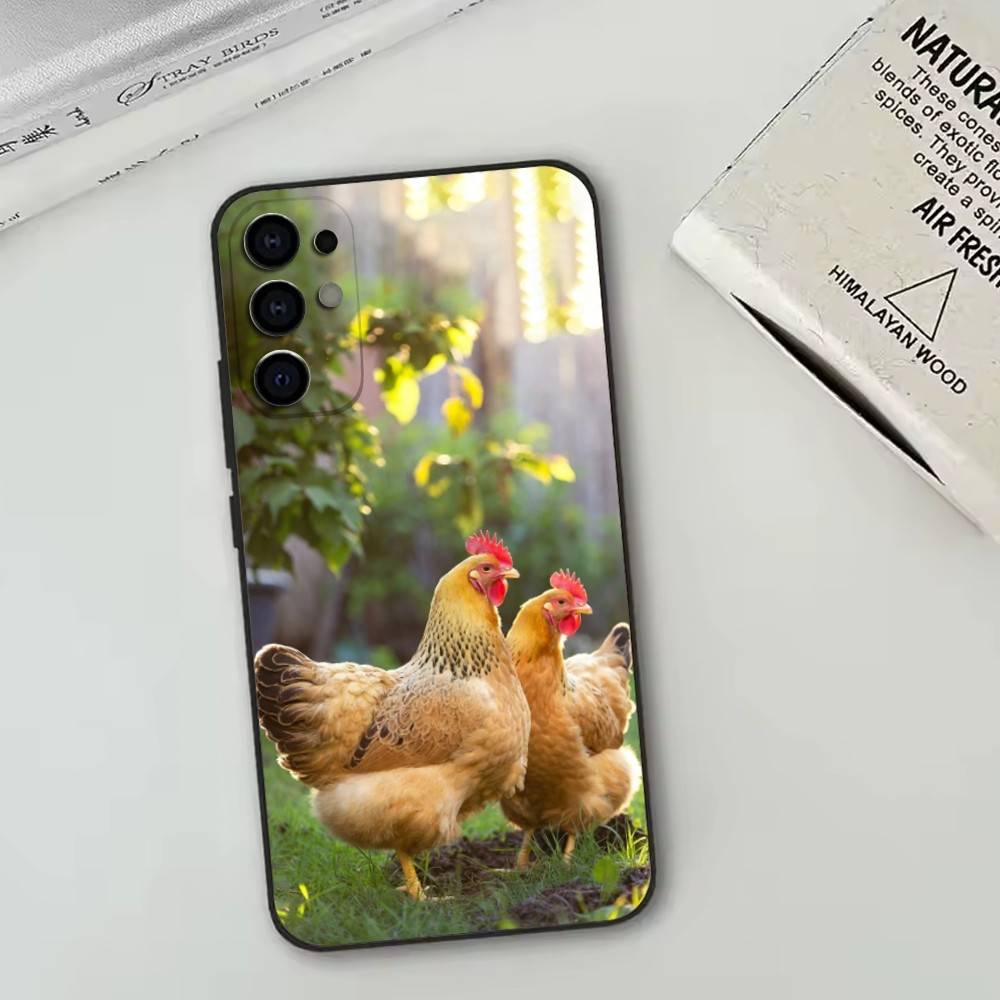 Chicken222 Phone Case Black Silicone Soft For Samsung S25,S24,S21,S22,S23,S30,Ultra,S20,Plus,Fe,Lite