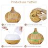 Ultrasonic Wood Grain Aroma Diffuser with Seven-Color LED
