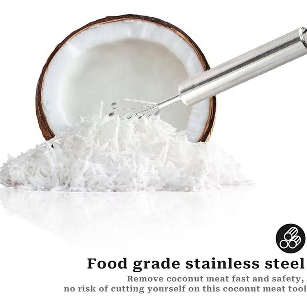 Stainless Steel Coconut Grater Multi-Purpose Coconut Meat Removal Tool Melon Fruit Vegetable Fish Scale Scraper Coconut Grater