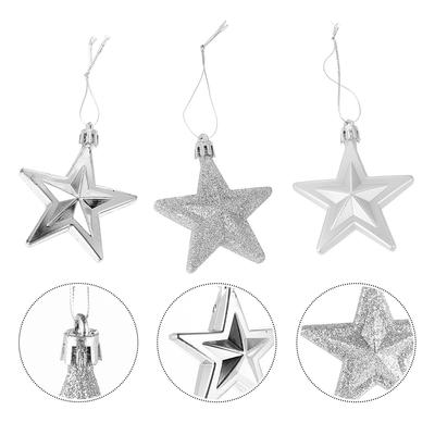 18Pcs Ecofriendly Fivepointed Star Christmas Tree Decor Hanging Xmas Ornament Christmas Tree Ornament Xmas Decor