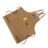 Delantal de Carpintería Lona Gruesa Impermeable Delantal de Trabajo para Jardinería Cafetería Marrón Claro