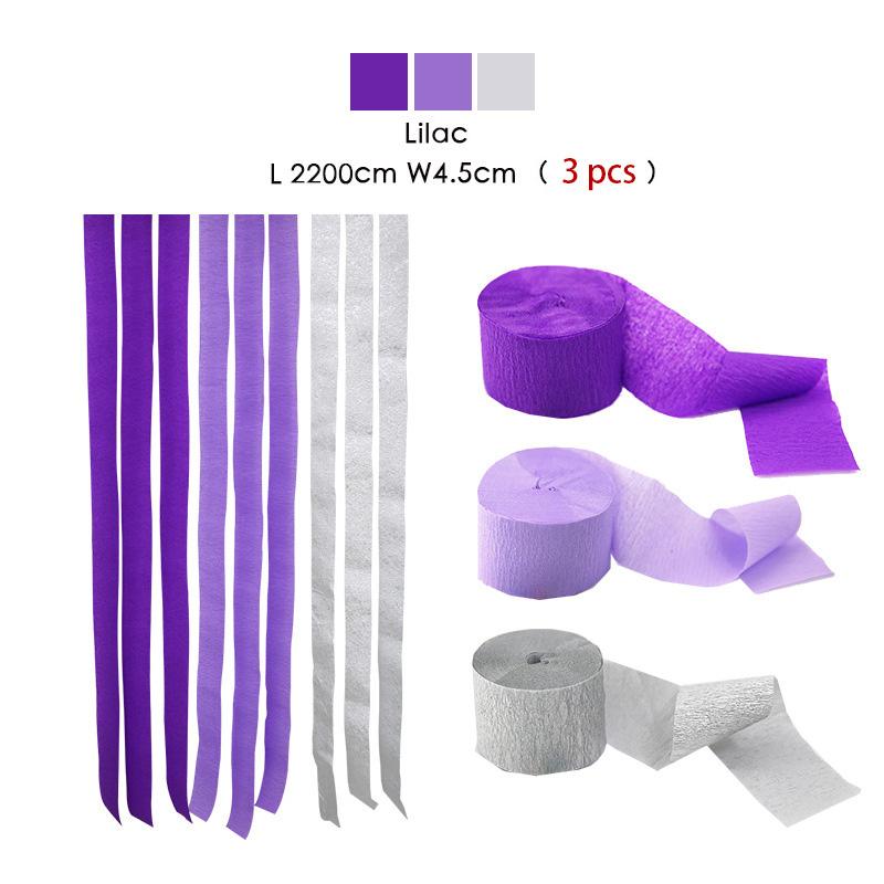 Rainbow 3Pcs/Set Crepe Paper Streamers For Wedding Birthday Party Backdrop Decoration Vibrant Multi-Colored Paper Crepe Garland Ribbon Decor