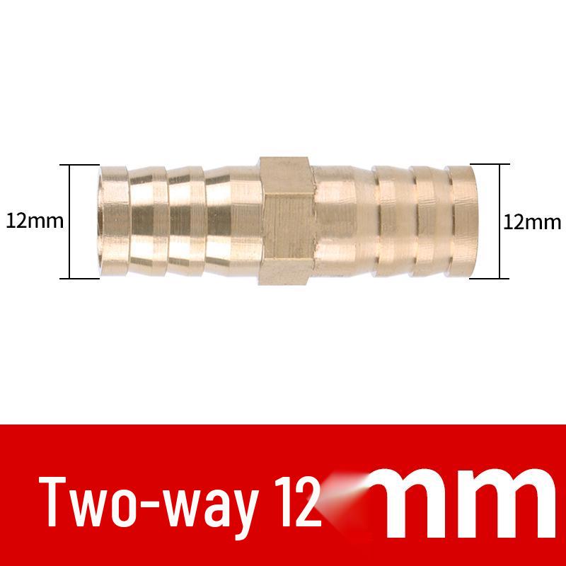 Brass Green Head Pagoda Straight-Through 2-Way or 4-Way Tee Fitting, Compatible with 6-16mm Tubing