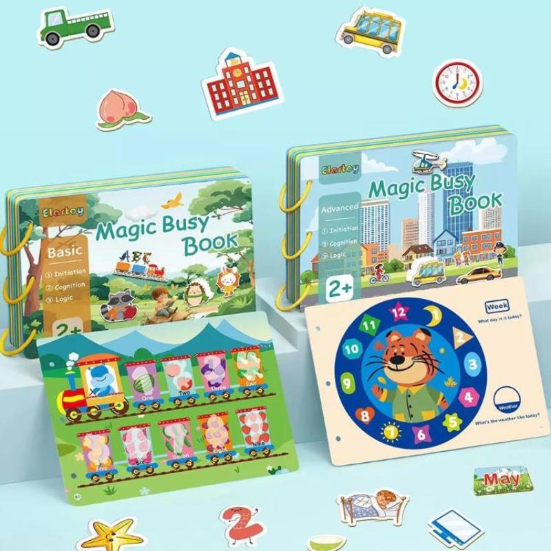 Magnetic Sticker Busy Book For Baby Enlightenment Book Montessori Toy Activity Books For Toddlers