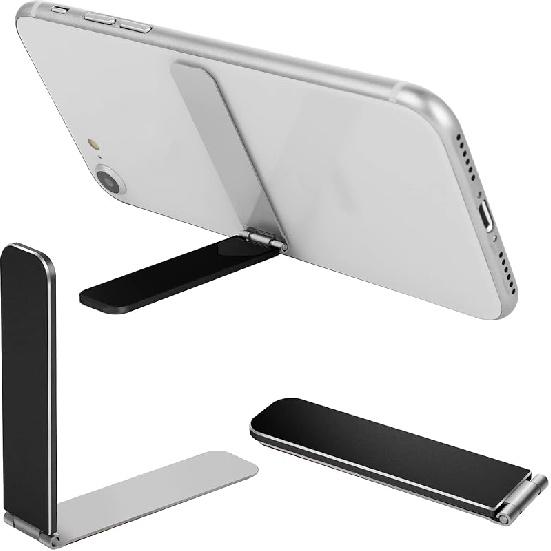 Giantree Ultra Thin Cell Phone Holder, Adjustable Mini Alloy Phone Kickstand Portable Phone Stand Foldable Phone Stand for Mobile Phone Tablet