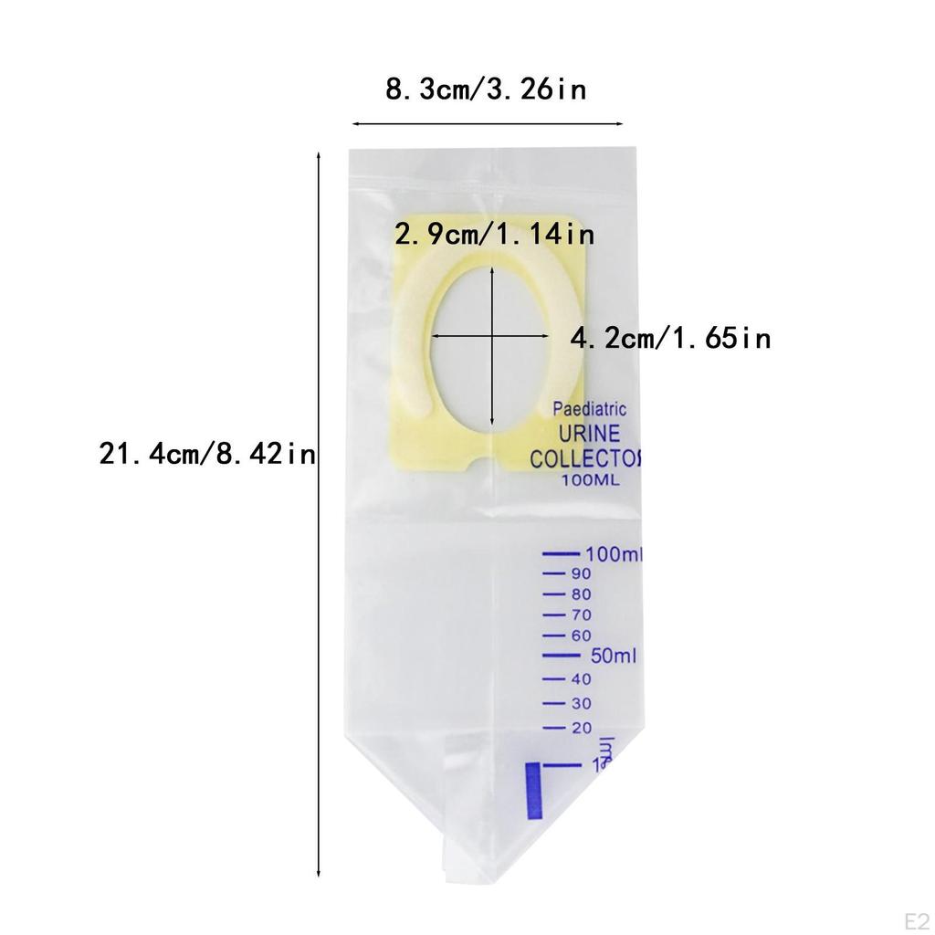 30 Pieces Pediatric Urine Bags Child Clear Catchers for Camping Travel
