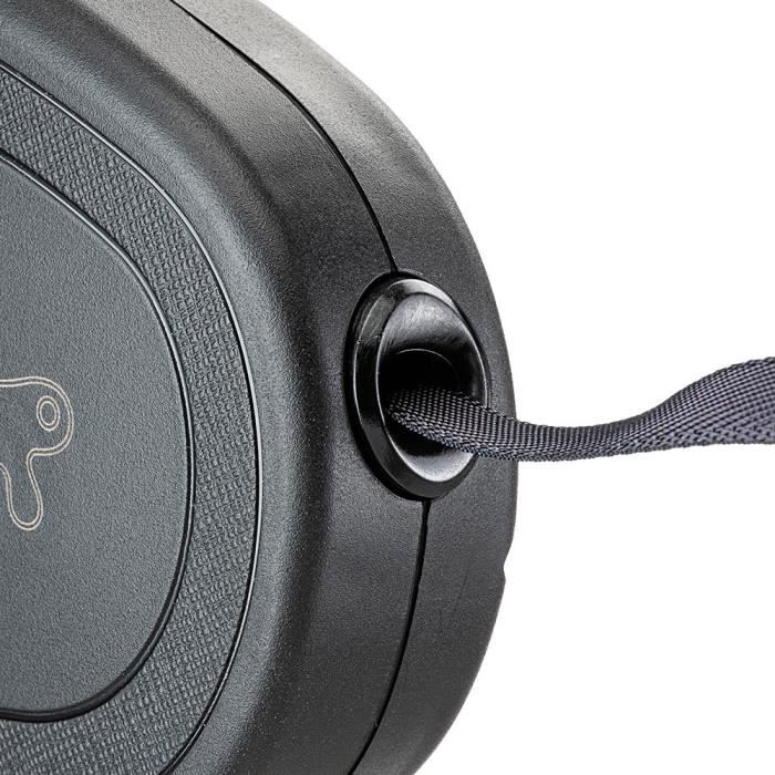 Laisse automatique - FERPLAST - Flippy One Tape - Cordon extensible 5 m - Poignée ergonomique - Blocage 3 positions