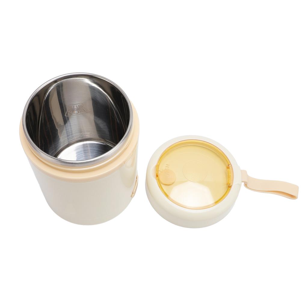 Electric Lunch Box Food Warmer 304 Stainless Steel 60C Constant Temp Lkproof 600ml USB Insulated Food Jar with Spoon for