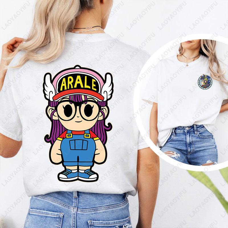 Cartoon Anime Little Girl Arale Graphic Tshirt Japanese Manga Printing Unisex Streetwear Kawaii Retro Trend Cool T Shirts Gifts
