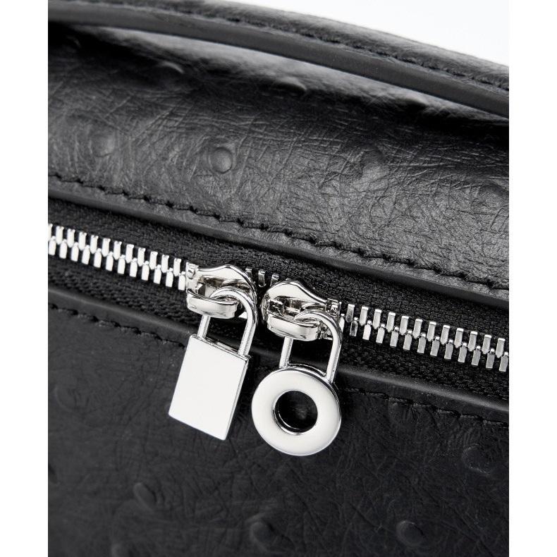 Kabelka z pravé kůže se vzorem pštrosí kůže QSL2788