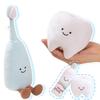 Cartoon Teeth Cleaning Bathroom Supplies Teeth Plush Doll Toothbrush Toothpaste Plush Toy Home Decor Gift For Boys And Girls